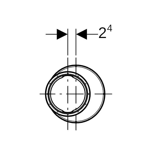 Geberit Silent-PP Reduktion exzentrisch: d=90mm, d1=40mm