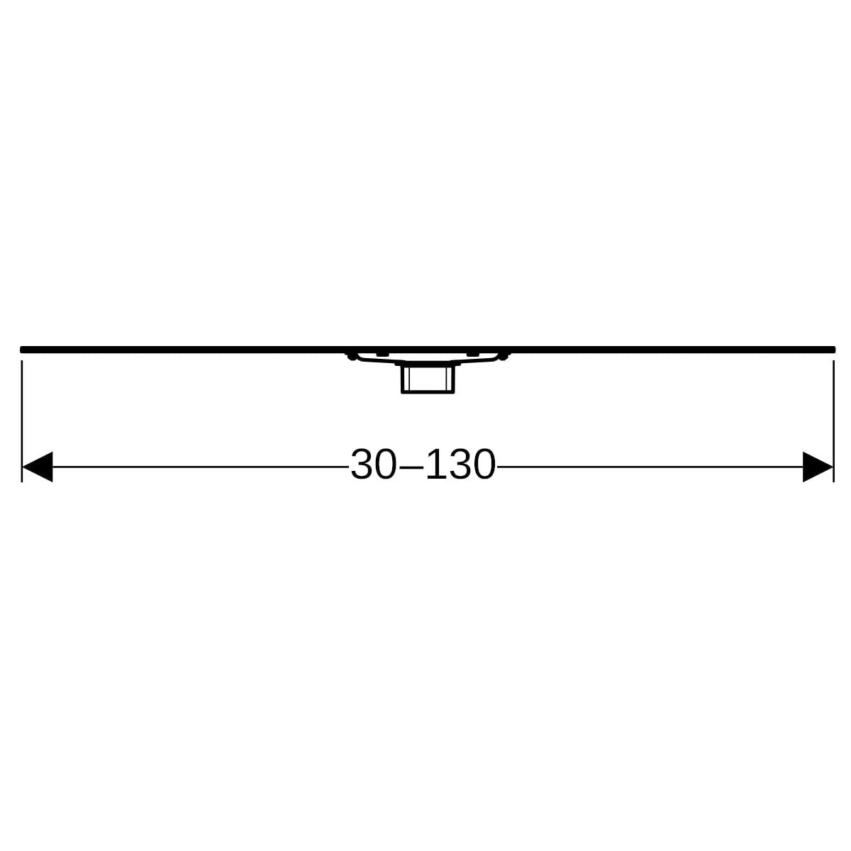Geberit CleanLine60 Duschrinne für dünne Bodenbeläge