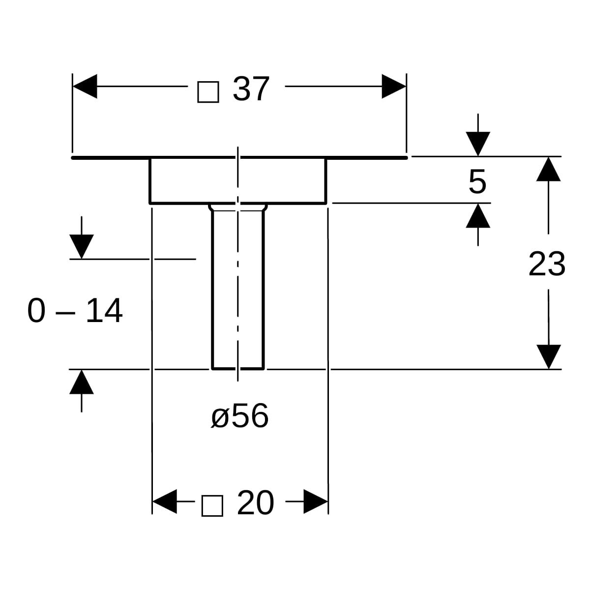 Geberit Pluvia Dampfsperrenanschluss: d=56mm, Anschluss Abdichtung=CrNi-Stahl 1.4301