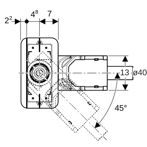 Geberit Rohbauset für CleanLine Duschrinnen zur Entwässerung und Verbundabdichtung mit Kunststoff Bodenabfluss und Edelstahl 304 Gitter