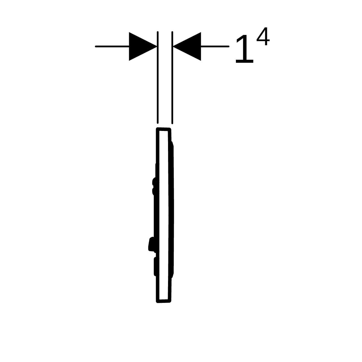 Geberit Sigma10 Betätigungsplatte für Spül-Stopp-Spülung, Round, pneumatisch, Ein-Knopf, Kunststoff, zur Frontbedienung bei Sigma UP-Spülkästen