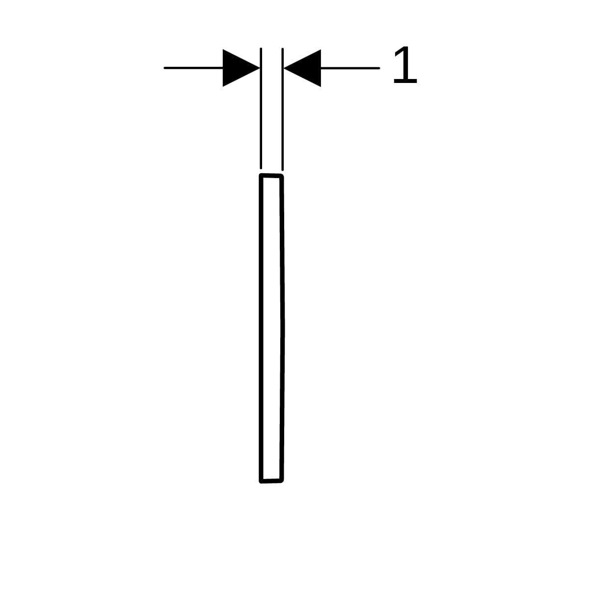 Geberit Omega20 (ex Omega30) Betätigungsplatte für 2-Mengen-Spülung, Square, Kunststoff, pneumatisch, mit zwei Tasten, geeignet für Wandklosetts