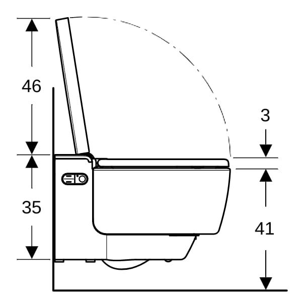 Geberit AquaClean Mera Comfort WC-Komplettanlage Wand-WC