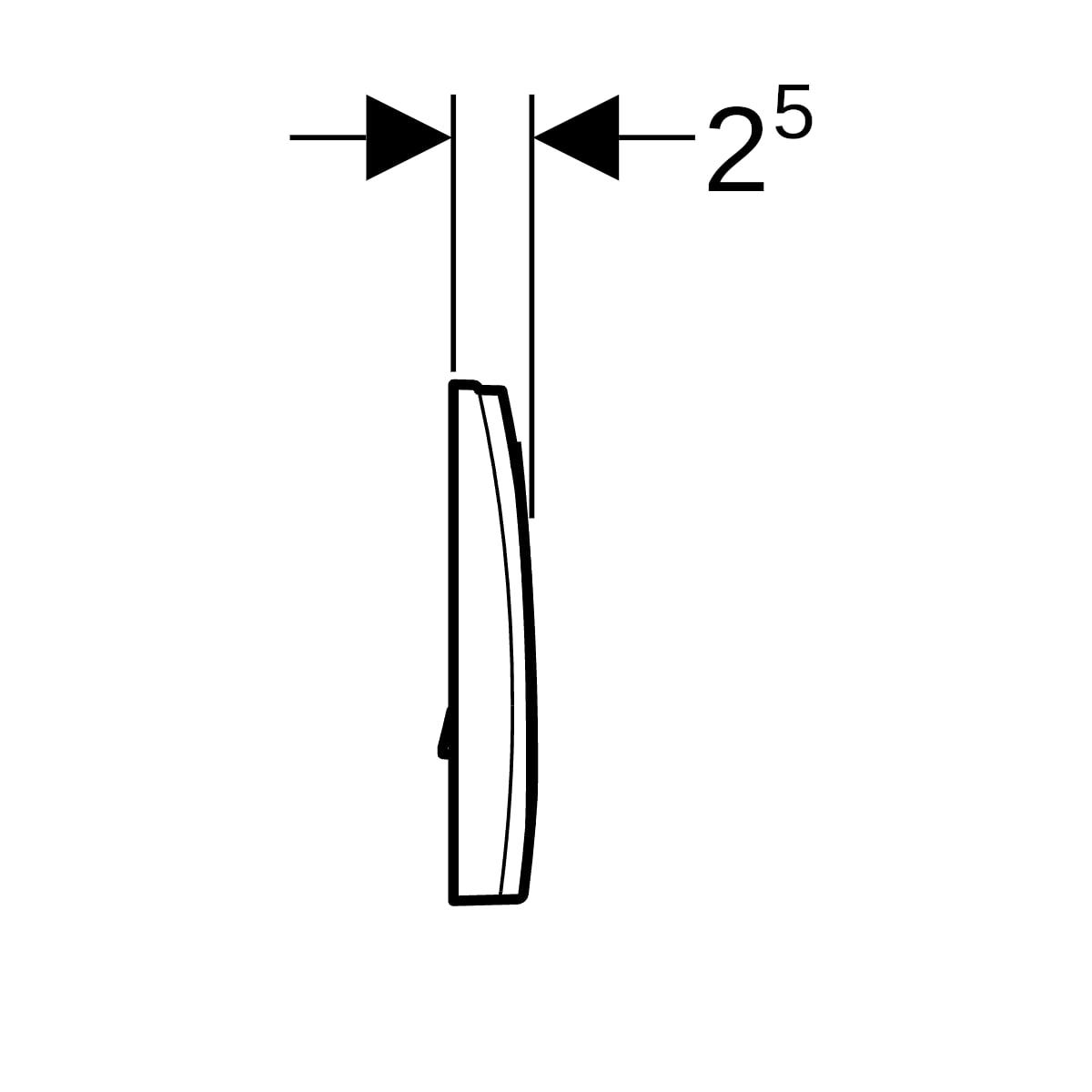 Geberit Delta15 Betätigungsplatte für Spül-Stopp-Spülung, Round: weiß