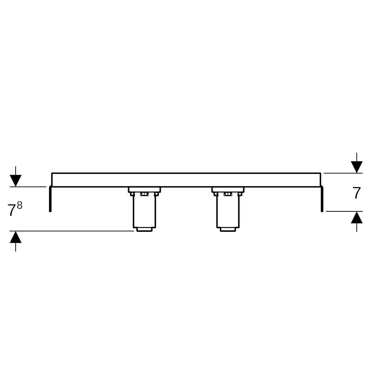 Geberit FlowFit Anschlusswinkel 90° vormontiert, zweifach, gerade aus Bronze, Pressmuffe, 1/2 Zoll Gewindemaß Armatur