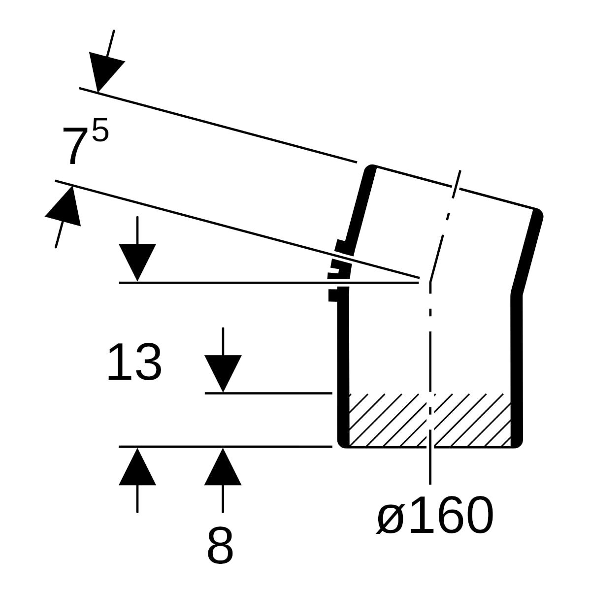 Geberit Silent-db20 Bogen: 15°