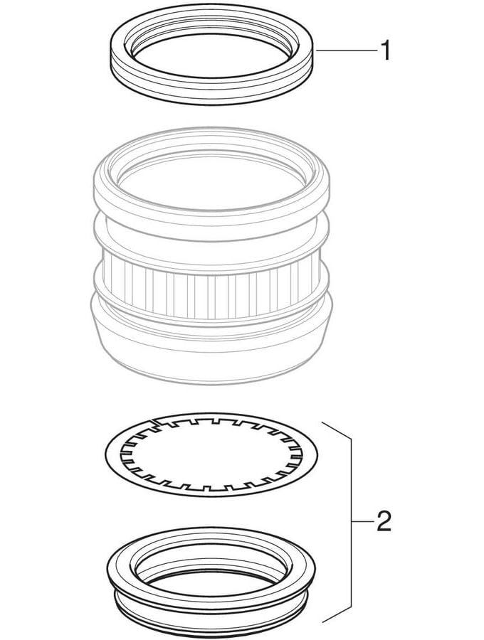 Geberit Silent-db20 Stütz- und Dehnmuffe