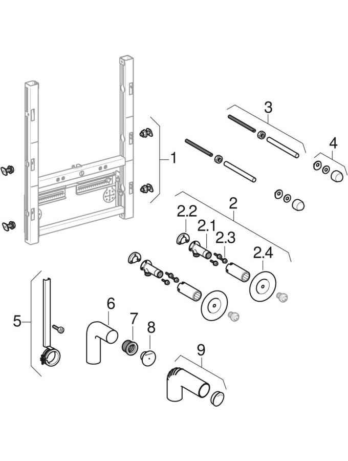 Geberit GIS Element für Bidet, universell