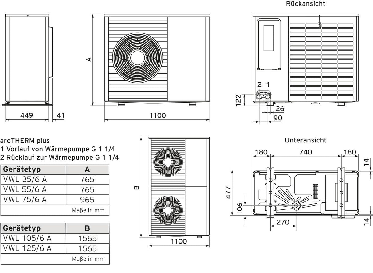 VAILLANT Heizungswärmepumpe Luft/Wasser aroTHERM plus