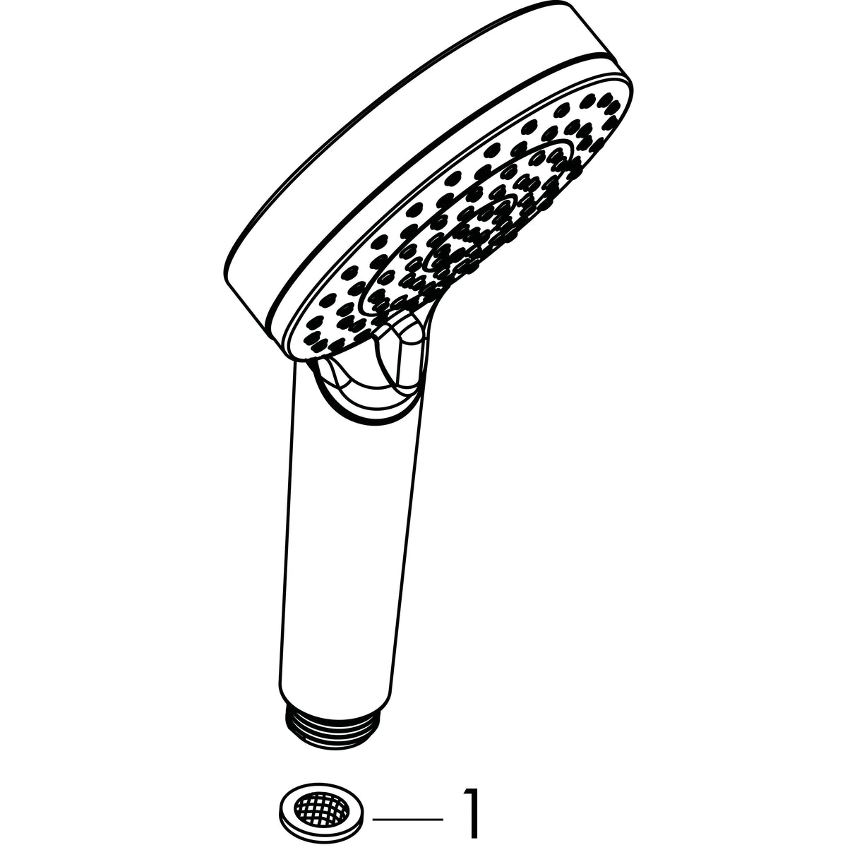 hansgrohe Crometta Handbrause 100 1jet EcoSmart+, Weiß/Chrom
