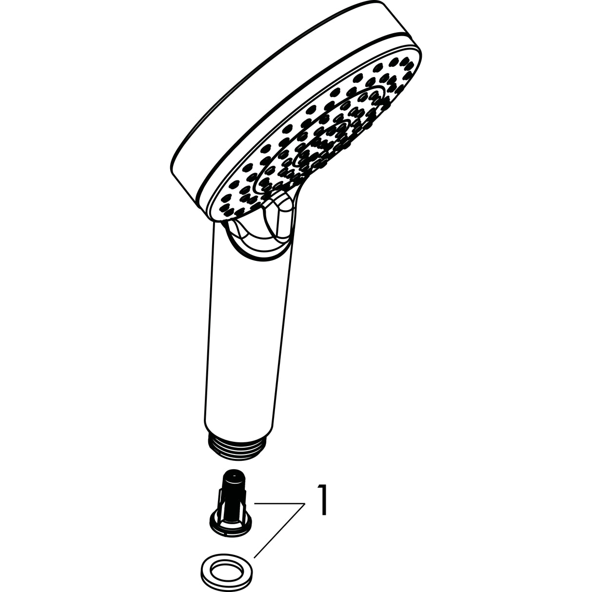 hansgrohe Crometta Handbrause 100 Vario, Weiß/Chrom