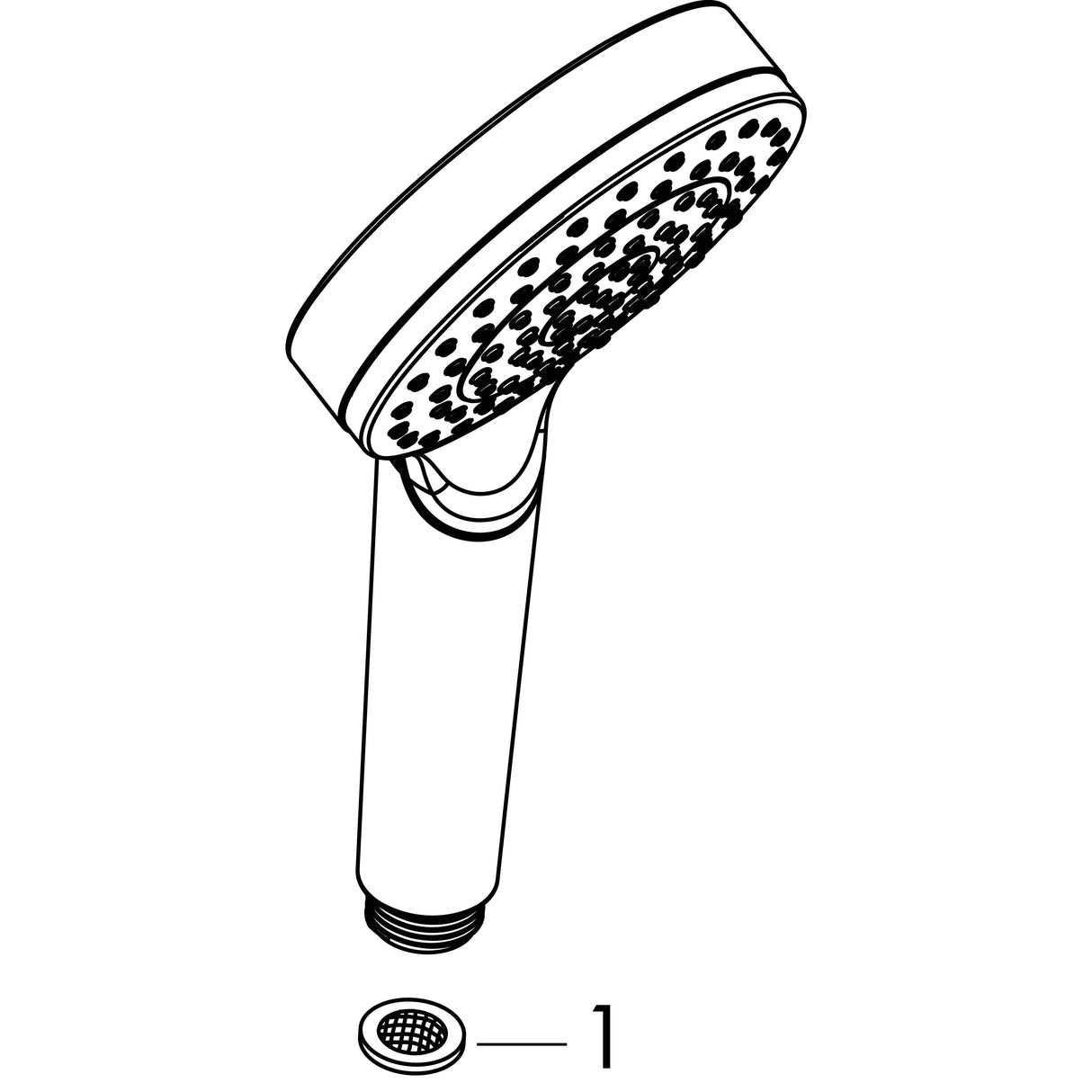hansgrohe Crometta Handbrause 100 1jet EcoSmart+, Weiß/Chrom