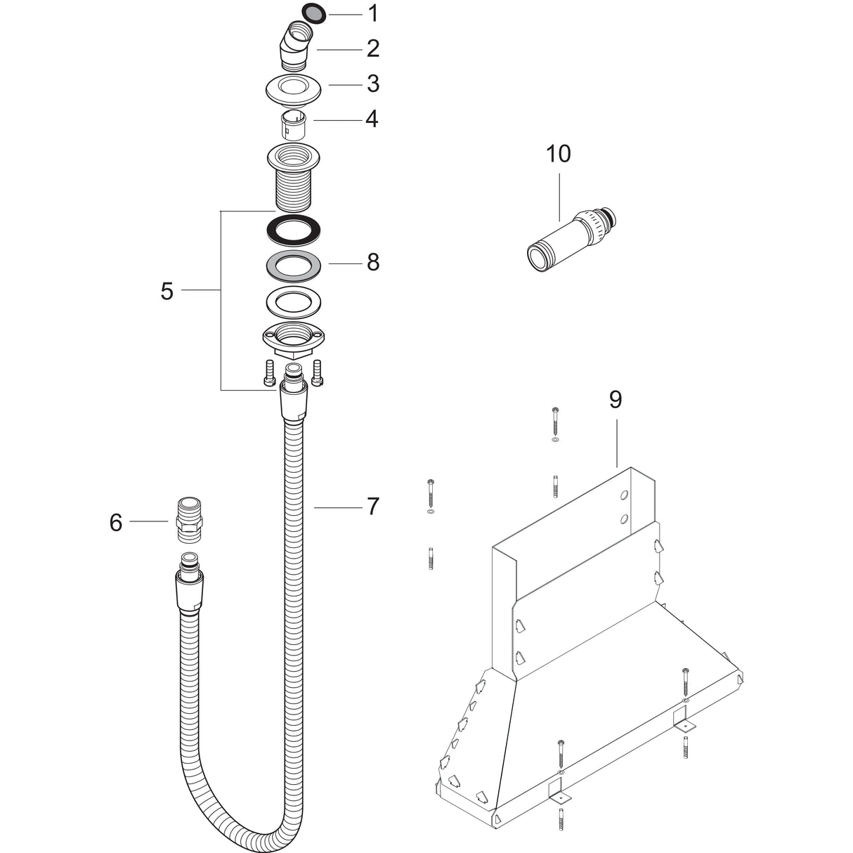 hansgrohe Brausehalter für Wannenrandmontage, Chrom