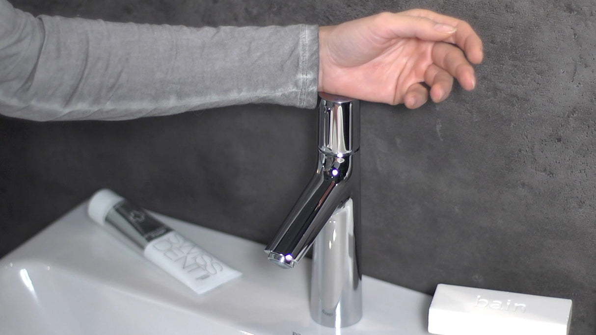 hansgrohe Talis Select S Waschtischmischer 100 mit Zugstangen-Ablaufgarnitur, Chrom