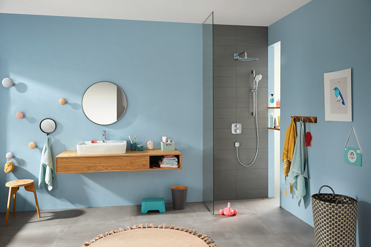 hansgrohe Talis E Einhebel-Waschtischmischer 110 mit Push-Open Ablaufgarnitur, Chrom