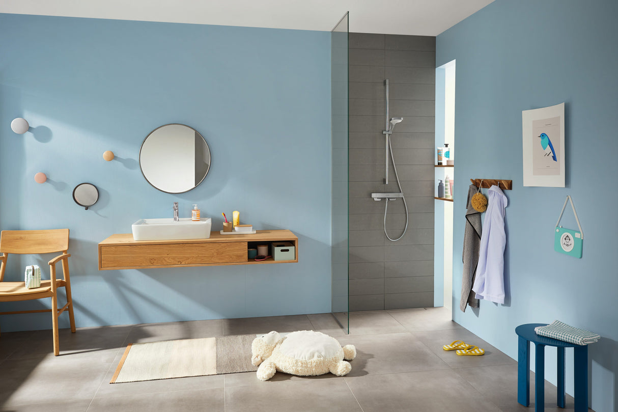 hansgrohe Croma Select E Brauseset 110 Vario mit Brausestange 90 cm, Weiß/Chrom