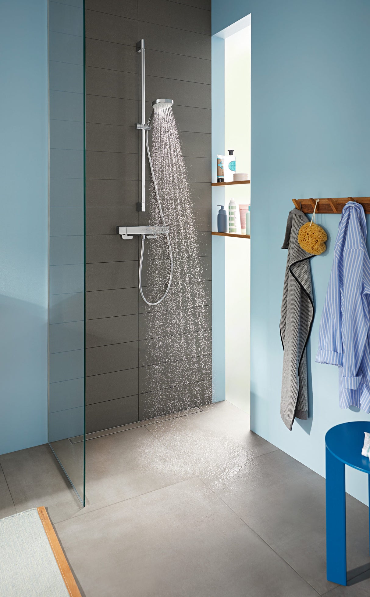 hansgrohe Croma Select E Brauseset 110 Vario mit Brausestange 90 cm, Weiß/Chrom