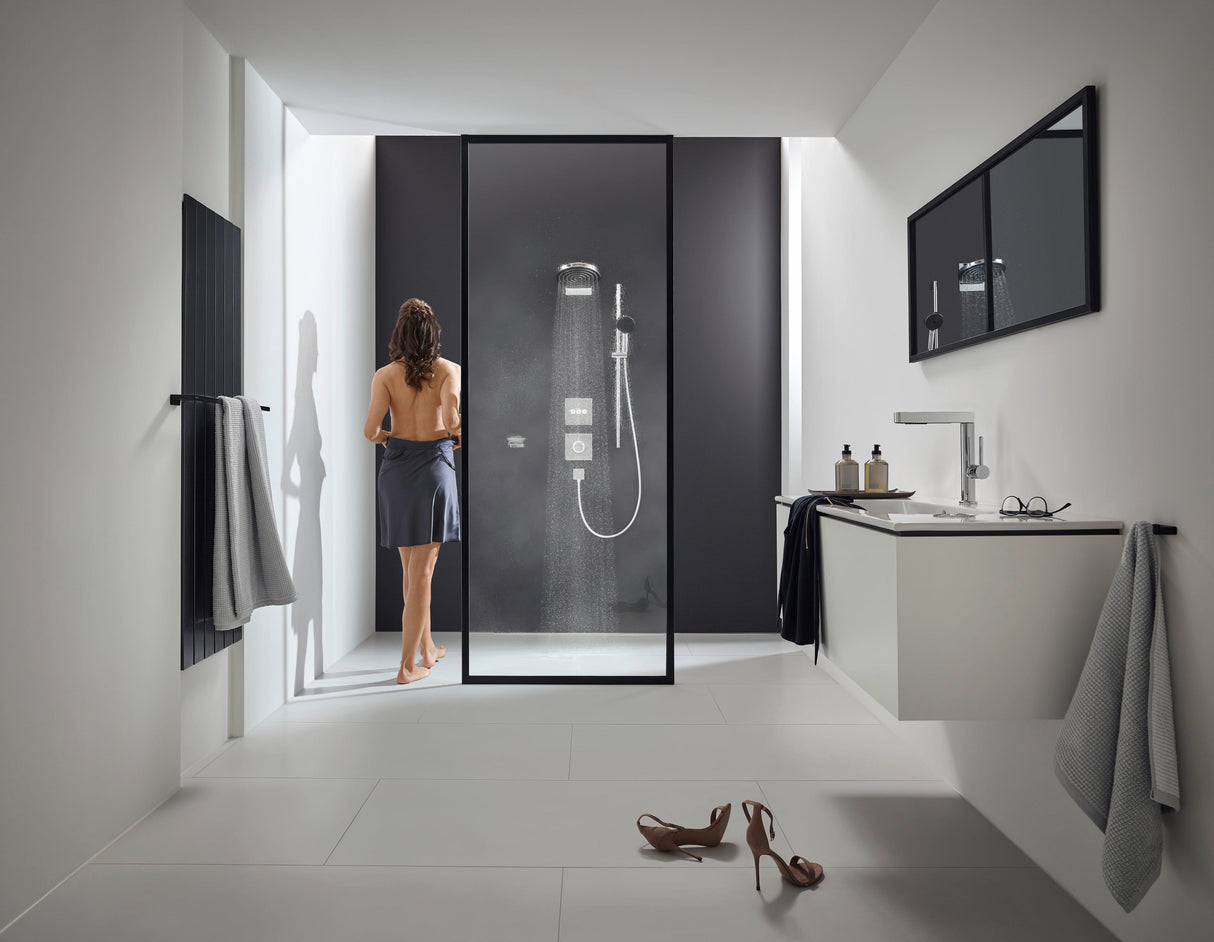 hansgrohe Unica Brausestange Pulsify S 90 cm mit Push Handbrausehalter und Isiflex Brauseschlauch 160 cm, Chrom