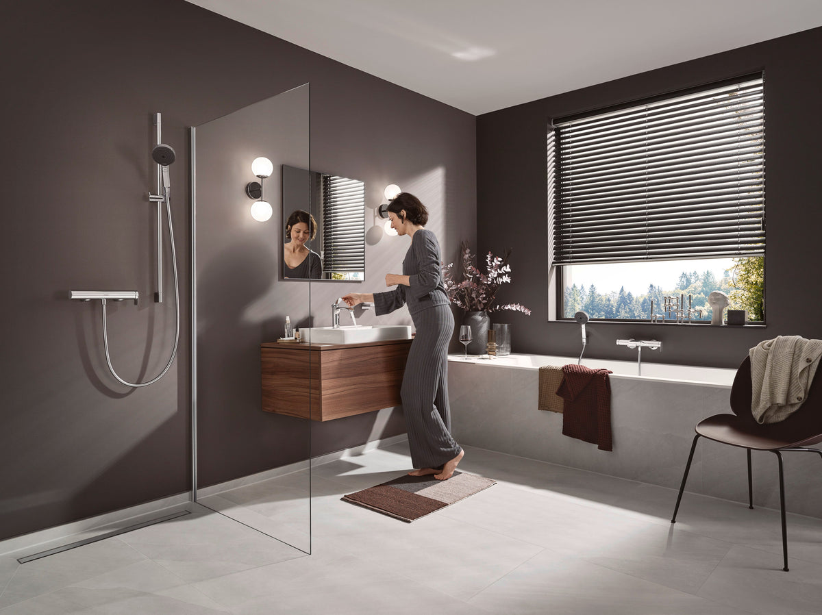 hansgrohe Pulsify Select S Handbrause 3-Strahlarten mit Select-Taste, Kunststoff, Durchlauferhitzer geeignet