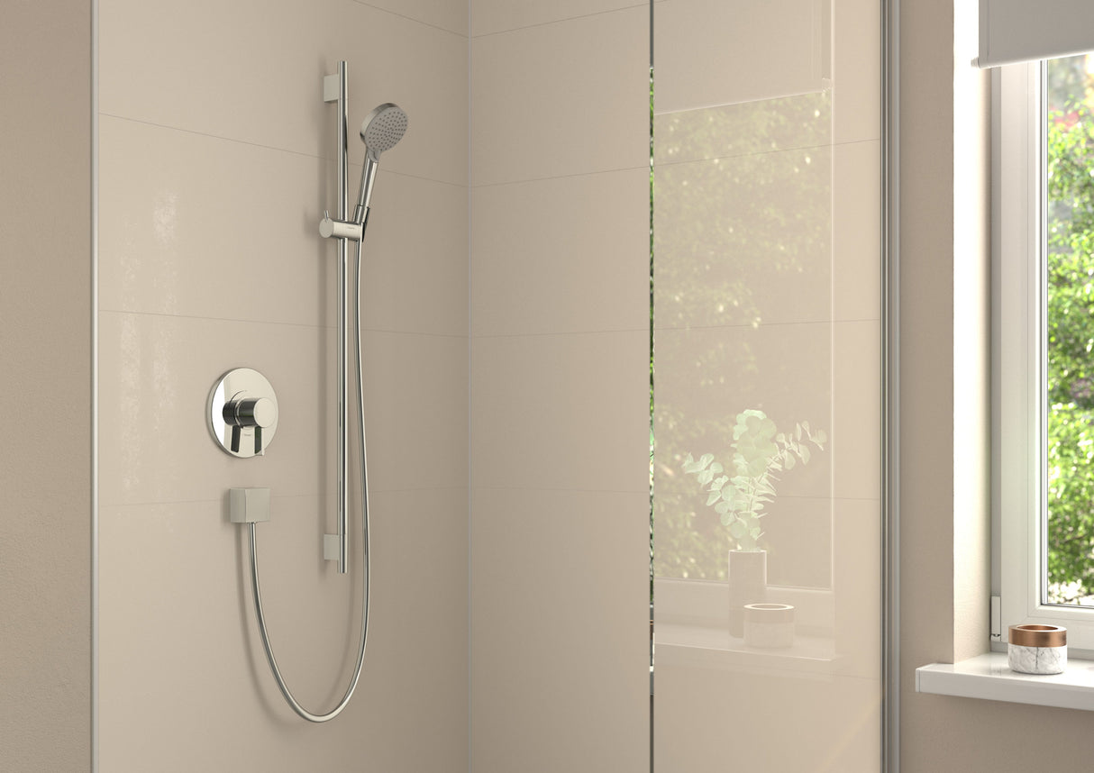 hansgrohe Unica Brausestange S Puro 90 cm mit Isiflex Brauseschlauch 160 cm, Chrom