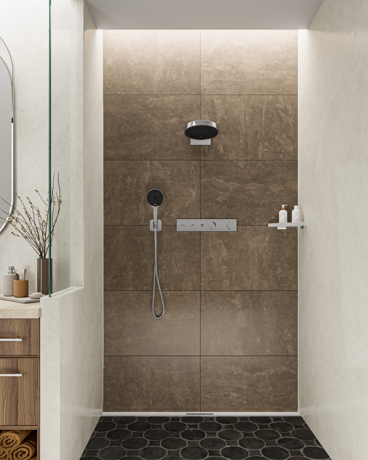 hansgrohe FixFit Q Wandanschluss mit Brausehalter, Chrom
