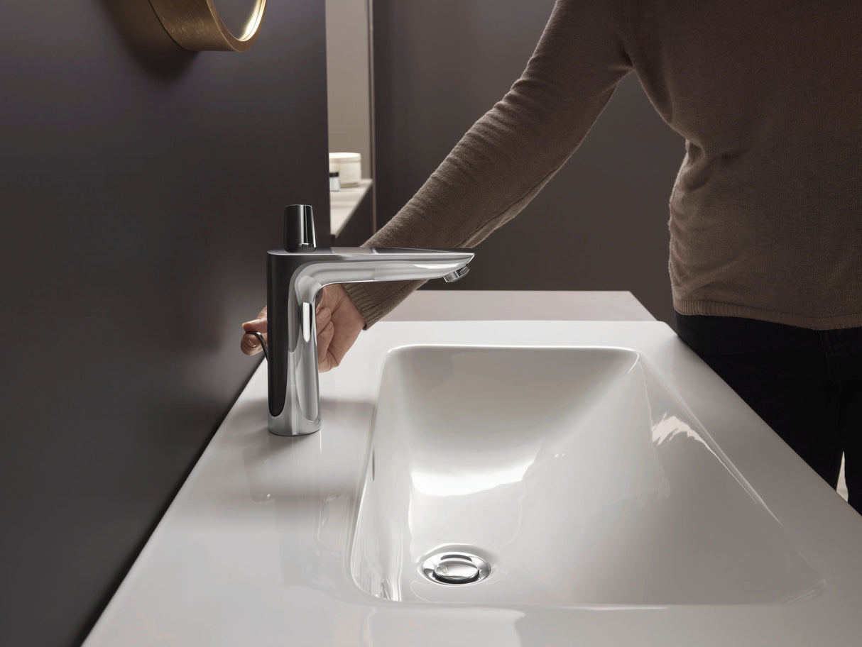 hansgrohe Talis E Einhebel-Waschtischmischer 150 mit Zugstangen-Ablaufgarnitur, Chrom