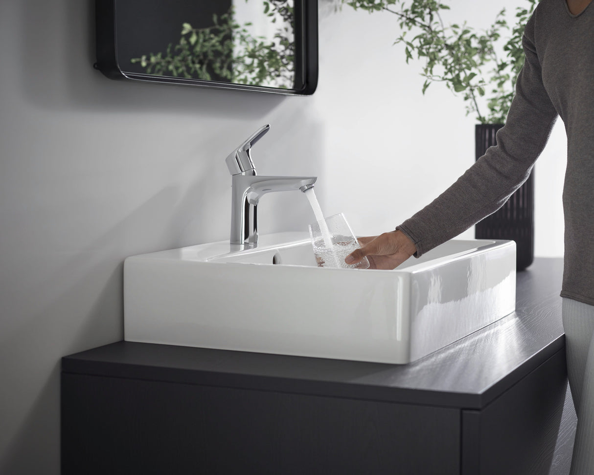 hansgrohe Focus Einhebel-Waschtischmischer 100 mit Zugstangen-Ablaufgarnitur, Chrom