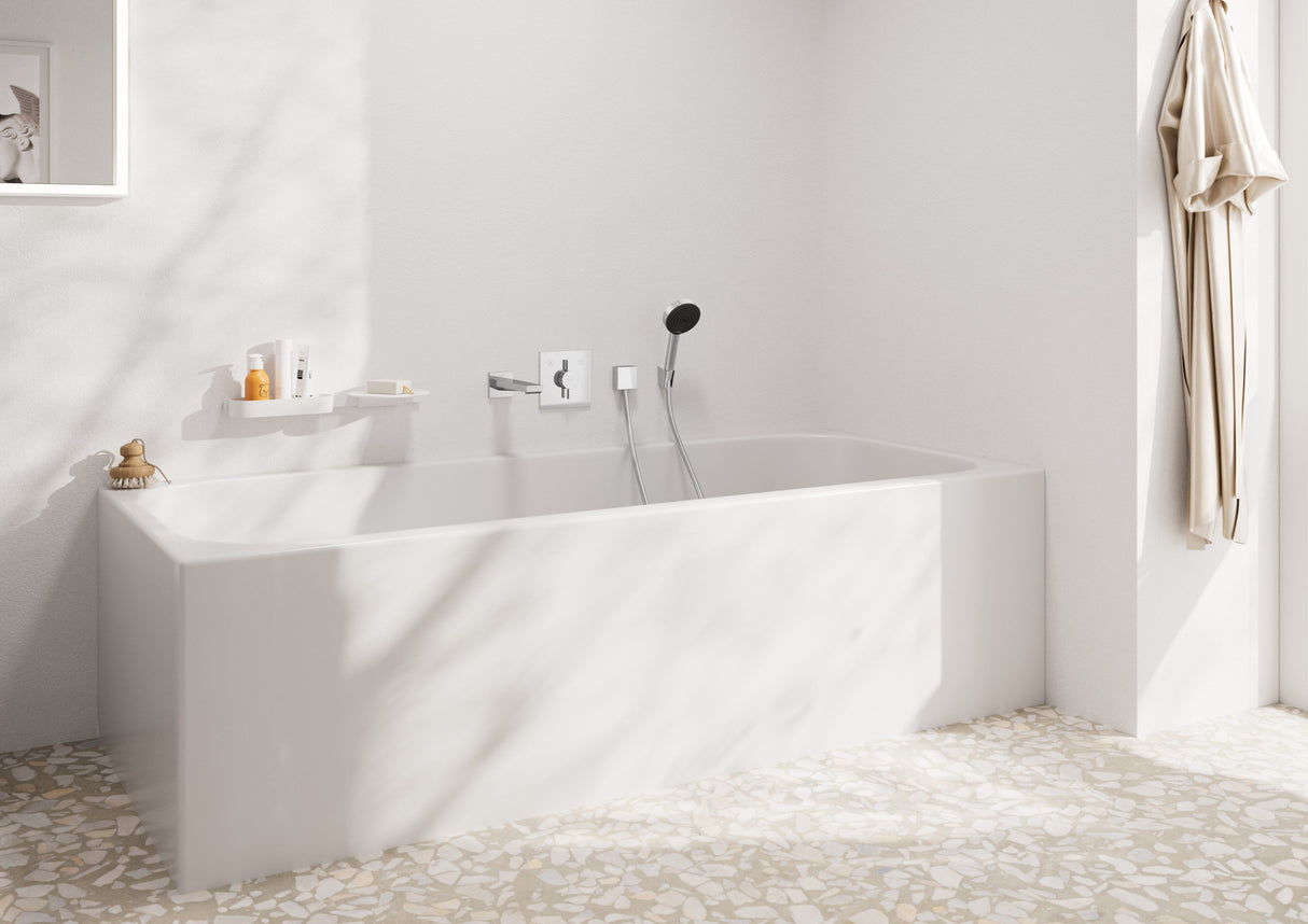 hansgrohe Isiflex Brauseschlauch hochwertiger Kunststoffschlauch mit beidseitiger konischer Mutter und Anschlussgewinde G ½, knickgeschützt und mitdrehendem Anschluss