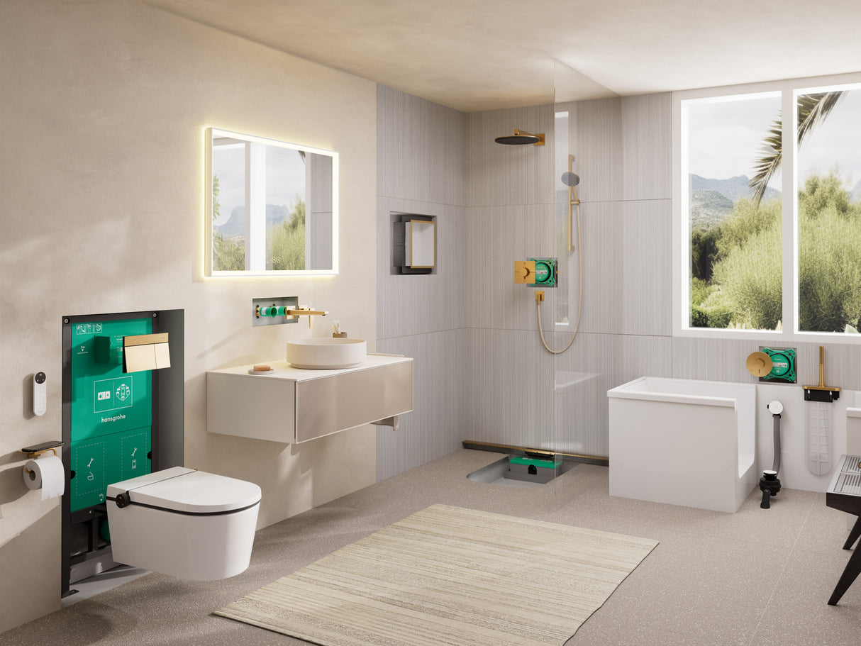 hansgrohe Grundkörper für Einhebel-Waschtischmischer Unterputz für Wandmontage