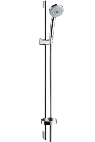 hansgrohe Croma 100 Brauseset Multi mit Brausestange 90 cm und Seifenschale, Chrom