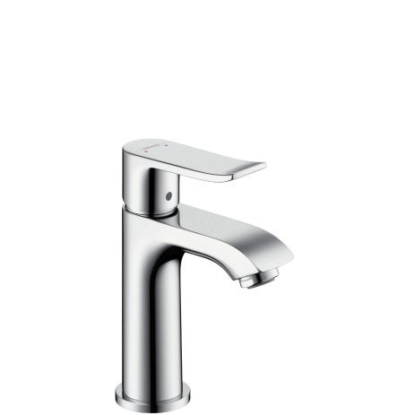 hansgrohe Metris Einhebel-Waschtischmischer 100 für Handwaschbecken ohne Ablaufgarnitur, Chrom