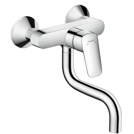 hansgrohe Logis M31 Einhebel-Küchenmischer, Wandmontage Lowspout, 1jet, Chrom
