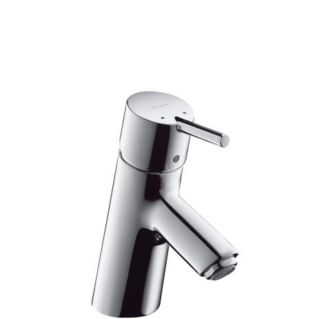 hansgrohe Talis S Einhebel-Waschtischmischer für Niederdruck/offene Warmwasserbereiter mit Zugstangen-Ablaufgarnitur, Chrom