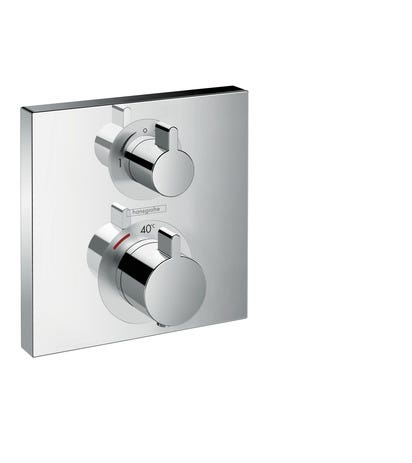 hansgrohe Ecostat Square Thermostat Unterputz für 2 Verbraucher, Chrom