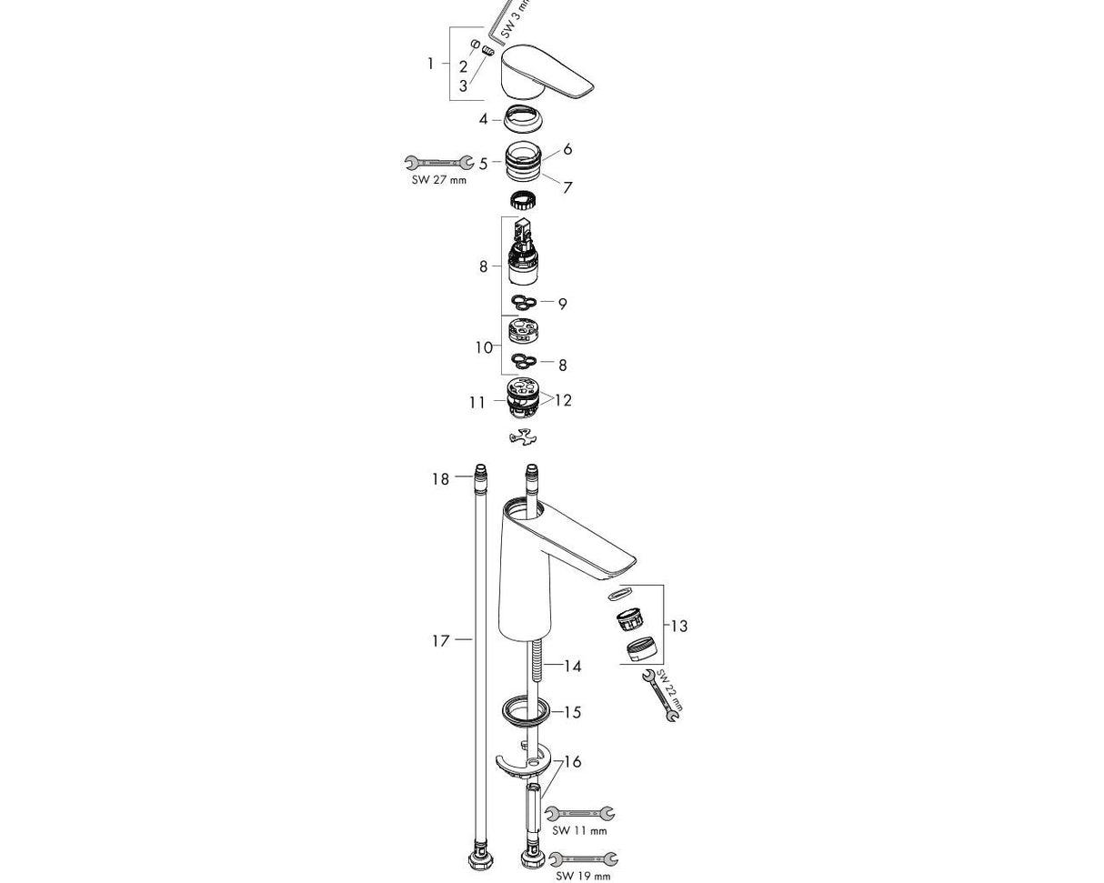 hansgrohe Talis E Einhebel-Waschtischmischer 110 ohne Ablaufgarnitur, Chrom