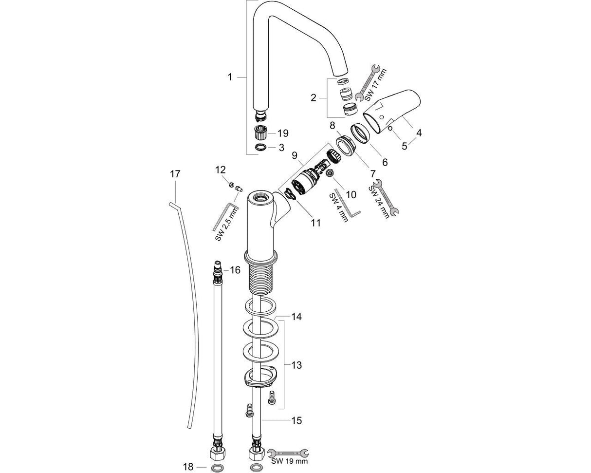 hansgrohe Focus Einhebel-Waschtischmischer 240 mit Schwenkauslauf und Zugstangen-Ablaufgarnitur, Chrom