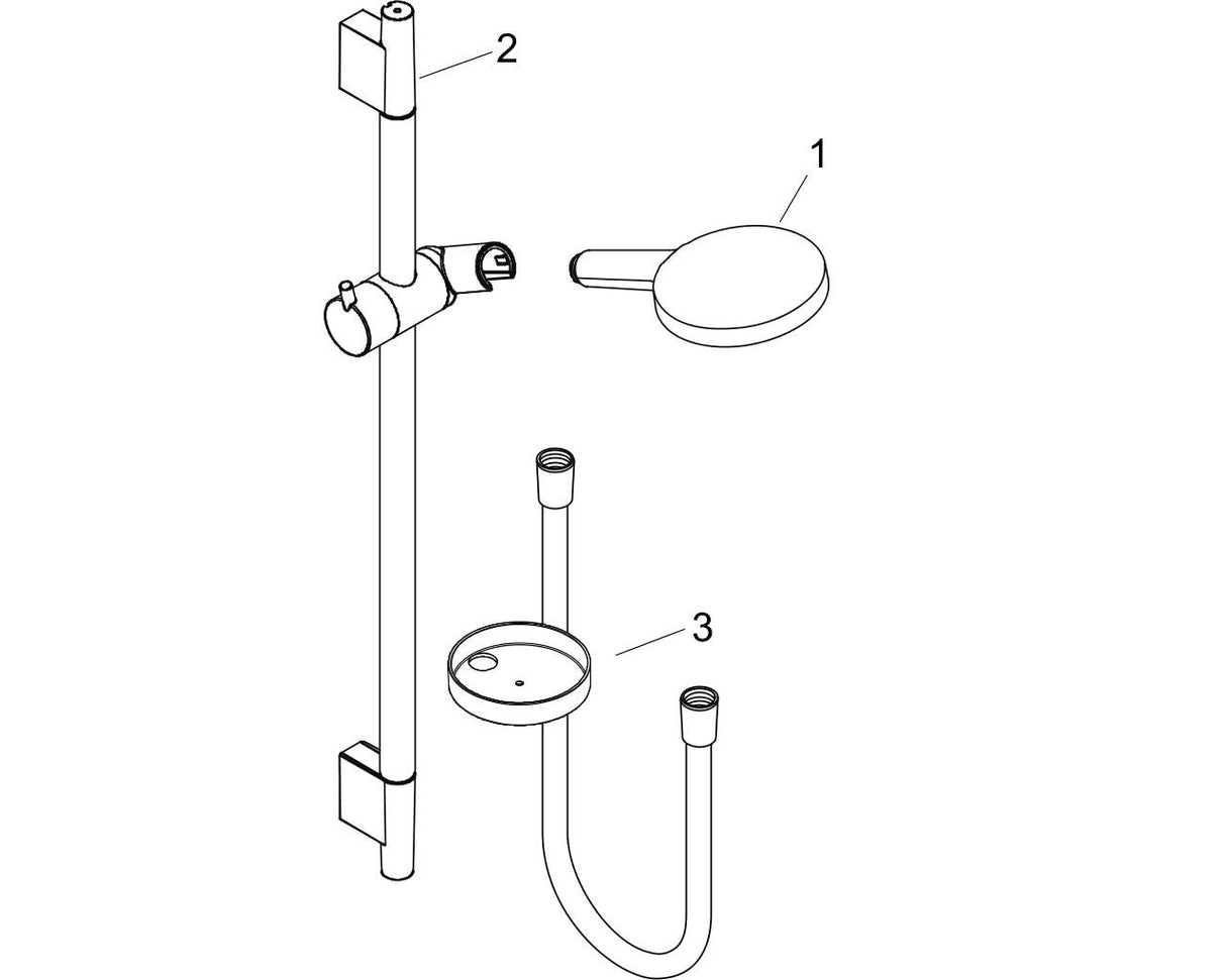 hansgrohe Raindance Select S Brauseset 120 3jet mit Brausestange und Seifenschale