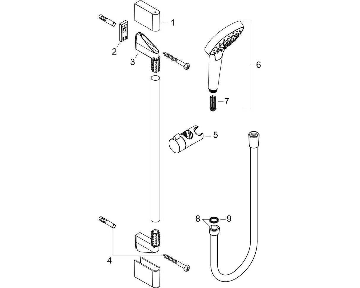 hansgrohe Croma Select E Brauseset 110 Vario mit Brausestange 90 cm, Weiß/Chrom