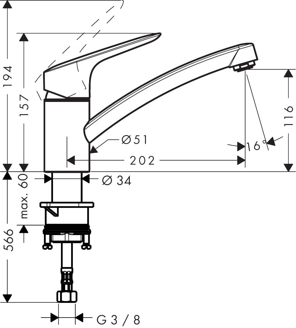 hansgrohe Logis M31 Einhebel-Küchenmischer