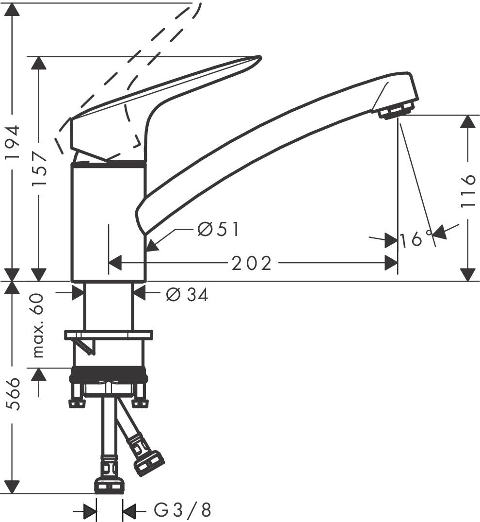 hansgrohe Logis M31 Einhebel-Küchenmischer