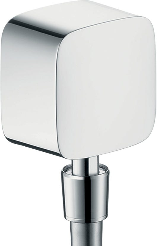 hansgrohe FixFit Wandanschluss mit Rückflussverhinderer und Kugelgelenk, Chrom