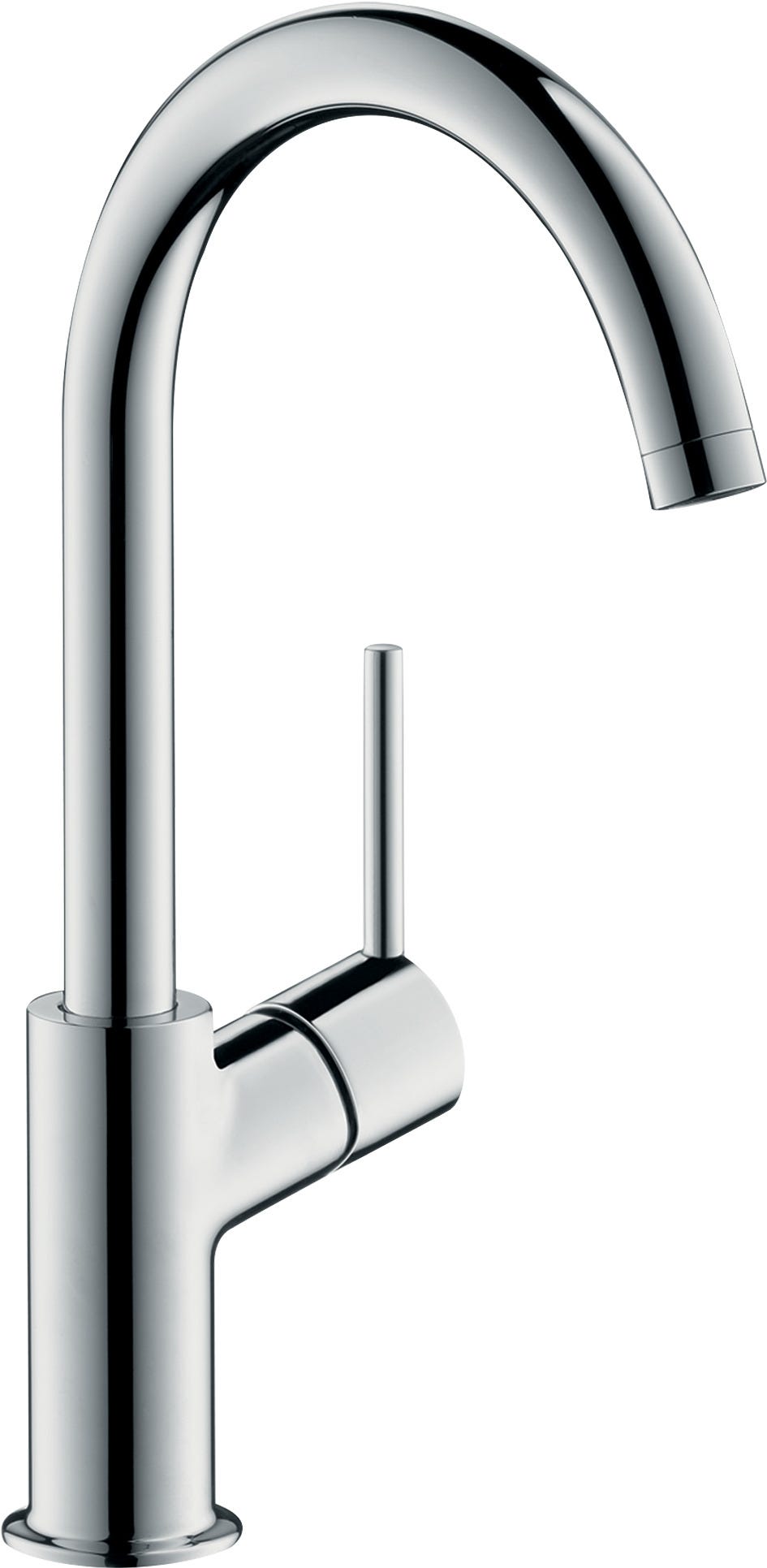 hansgrohe Talis Einhebel-Waschtischmischer 210 mit Schwenkauslauf und Push-Open Ablaufgarnitur, Chrom