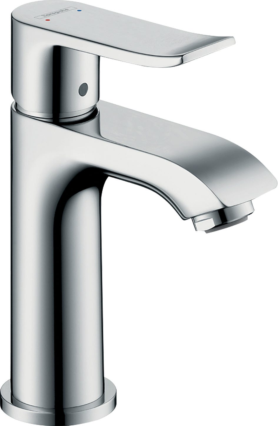 hansgrohe Metris Einhebel-Waschtischmischer 100 für Handwaschbecken ohne Ablaufgarnitur, Chrom