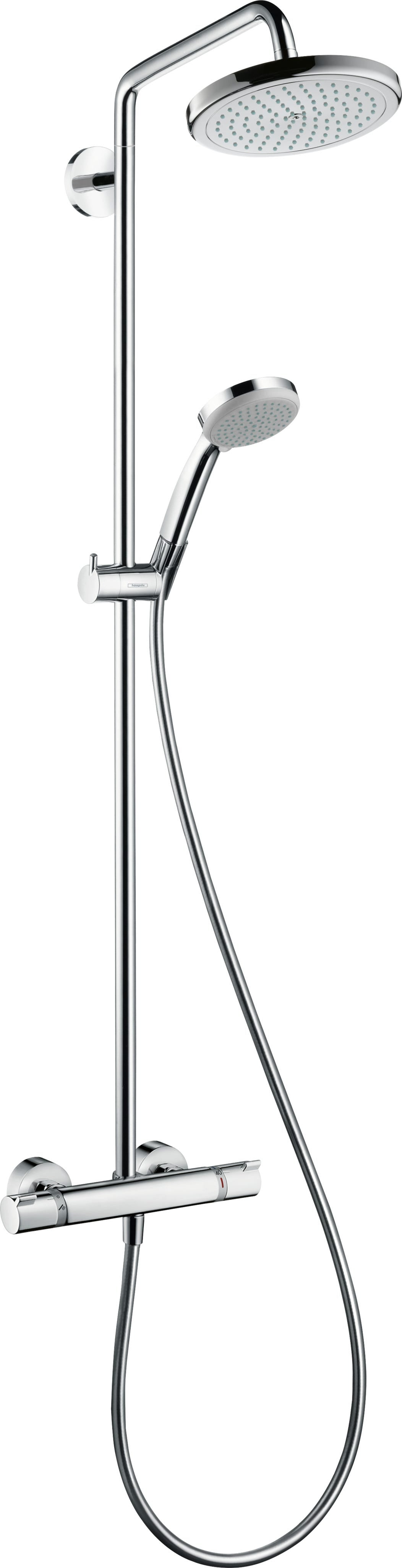 hansgrohe Croma Showerpipe 220 1jet mit Thermostat, Chrom