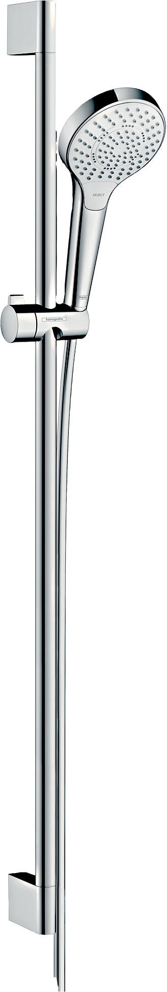 hansgrohe Croma Select S Brauseset 110 Multi mit Brausestange 90 cm, Weiß/Chrom