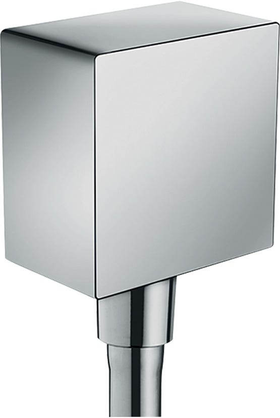 hansgrohe FixFit Wandanschluss Square mit Rückflussverhinderer, Chrom