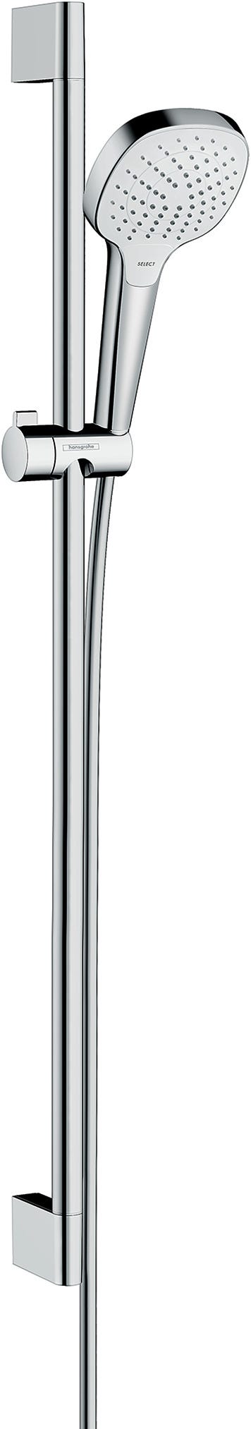 hansgrohe Croma Select E Brauseset 110 Vario mit Brausestange 90 cm, Weiß/Chrom