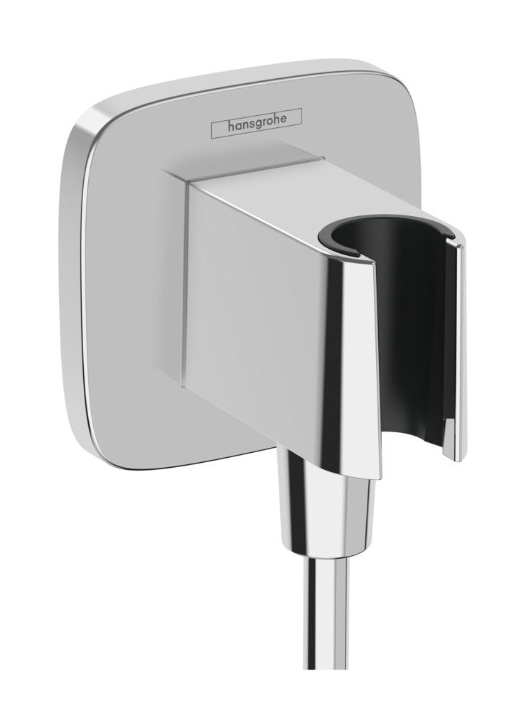 hansgrohe FixFit Q Wandanschluss mit Brausehalter, Chrom