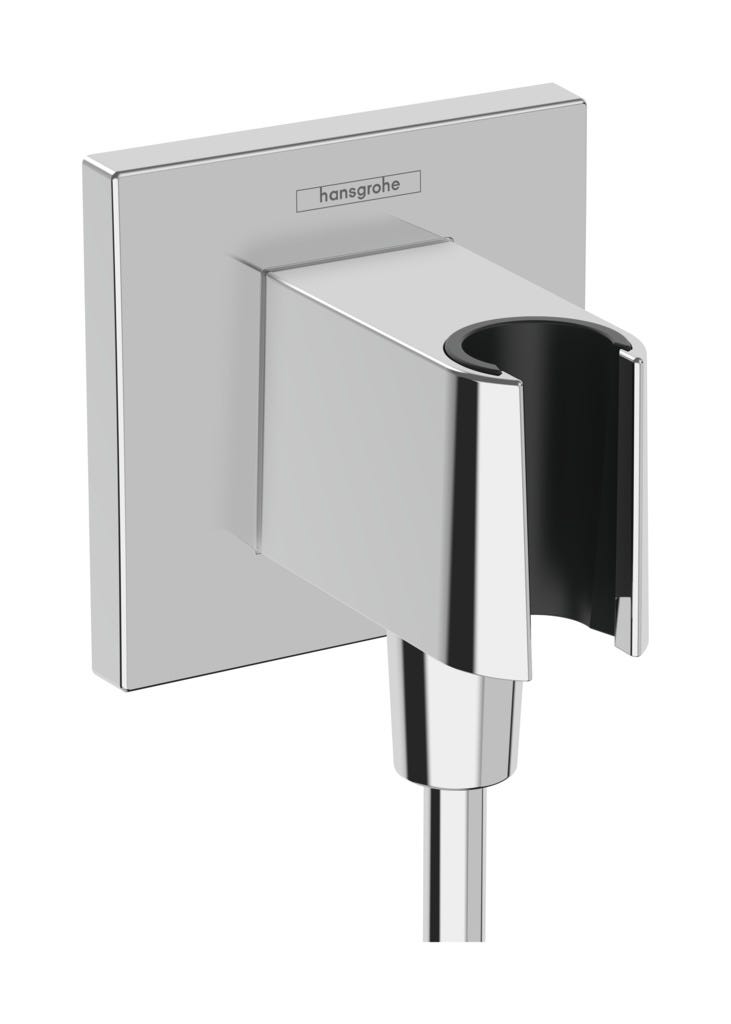 hansgrohe FixFit E Wandanschluss mit Brausehalter, Chrom