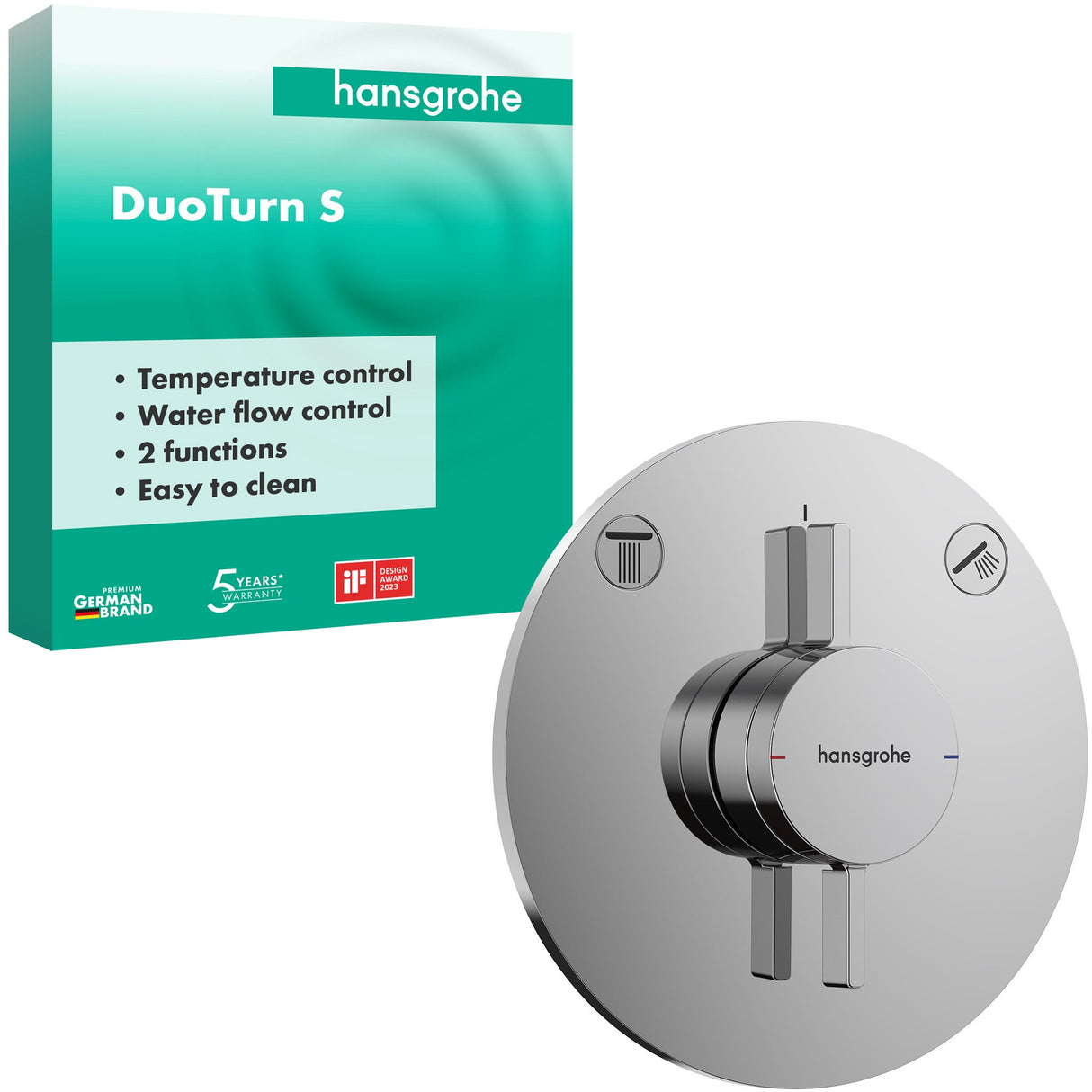 hansgrohe DuoTurn S Mischer Unterputz für 2 Verbraucher, Chrom